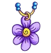 Purple flower necklace