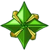 Star-shaped green gem