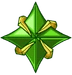 Star-shaped green gem