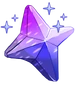 Purple and blue gem sparkling