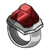 Ring with a large red stone