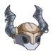 Helmet with two horns on the sides