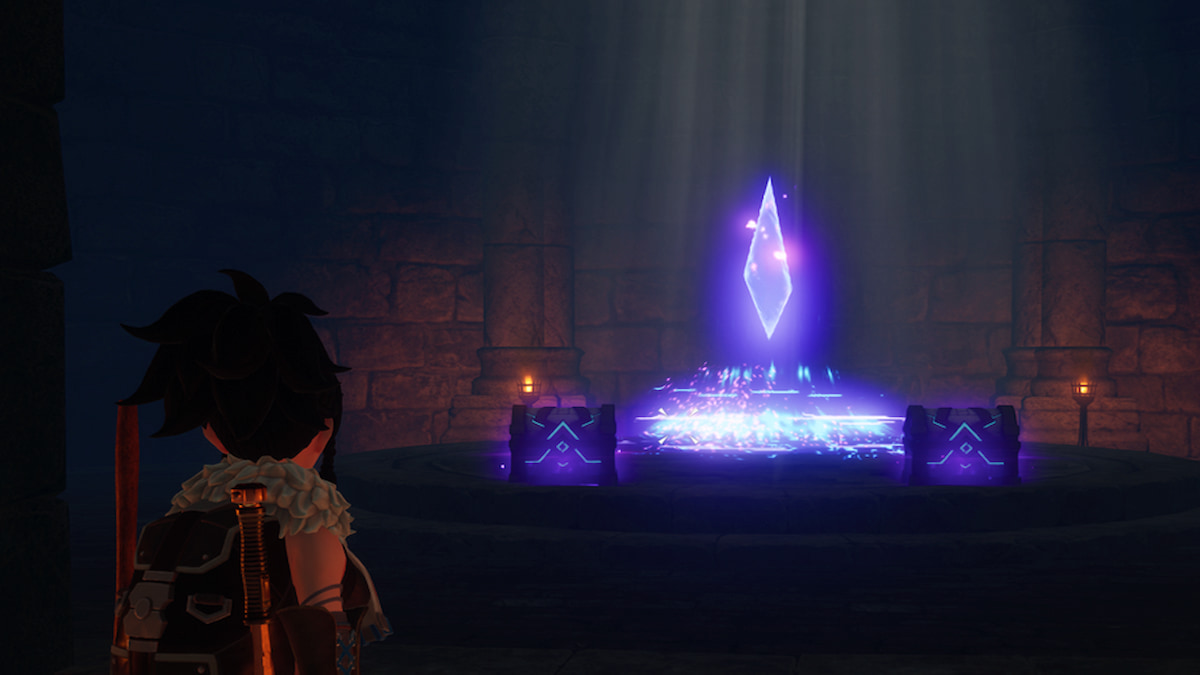 Dungeon chests with purple crystal teleport crystal