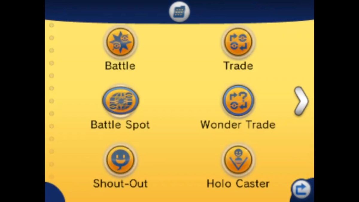Player Search System main menu in Pokemon X & Y