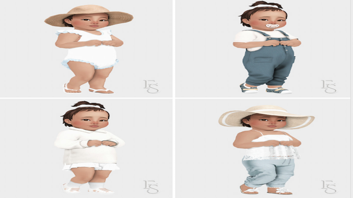 4 つの異なる幼児スタイルをモデル化