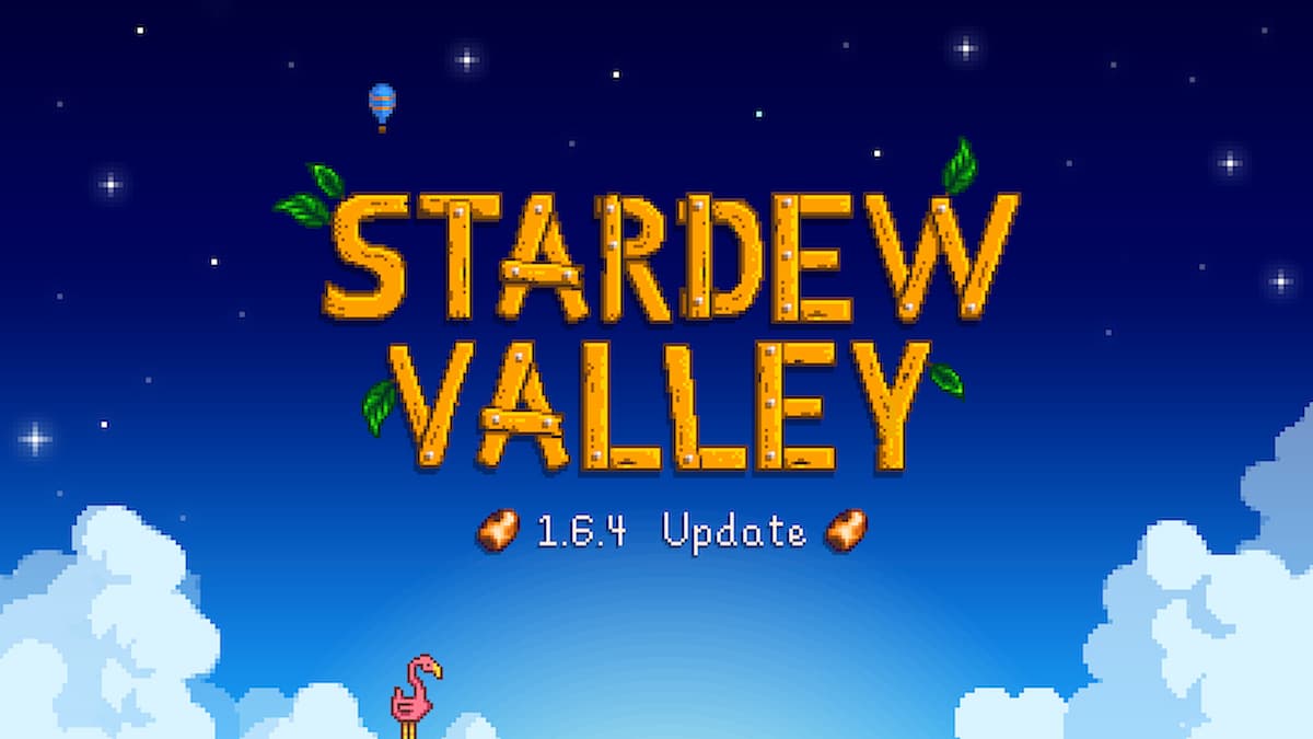 Stardew Valley update 1.6.4 banner.