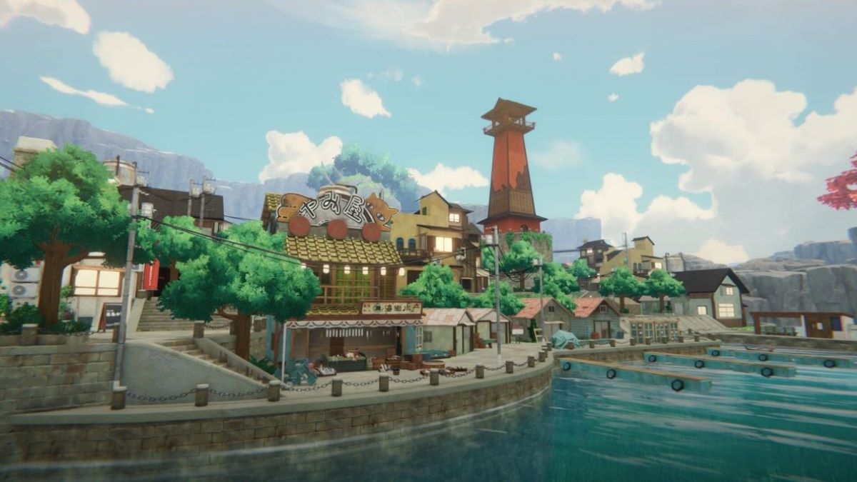 Wide shot of Japanese-inspired Seikyu Town in Tales of Seikyu
