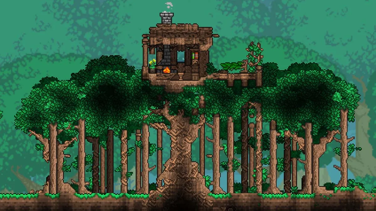 Small Tree House design in Terraria
