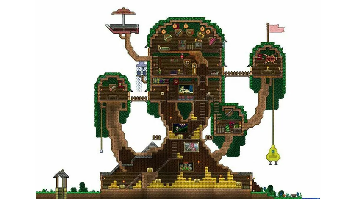 Adventure Time Tree House design in Terraria