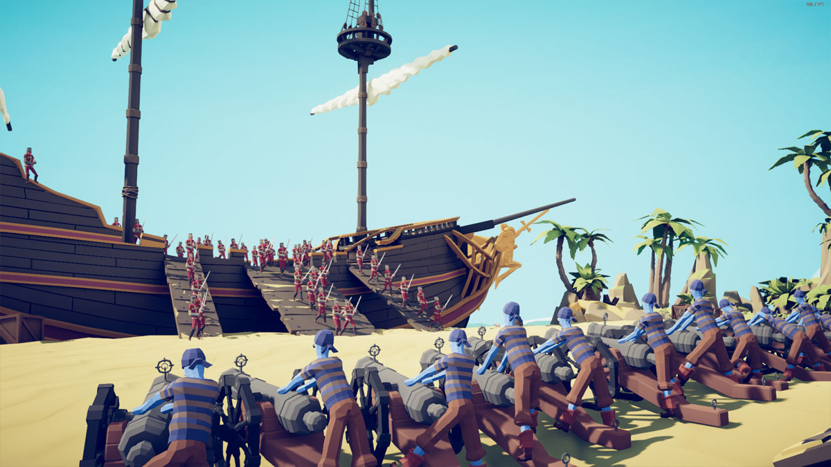 totally accurate battle simulator pirate vs ship army