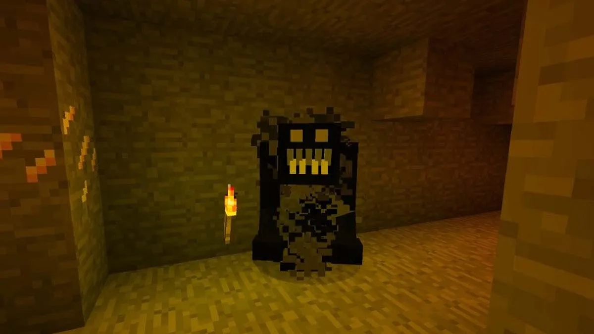 The Grue mod monster in Minecraft