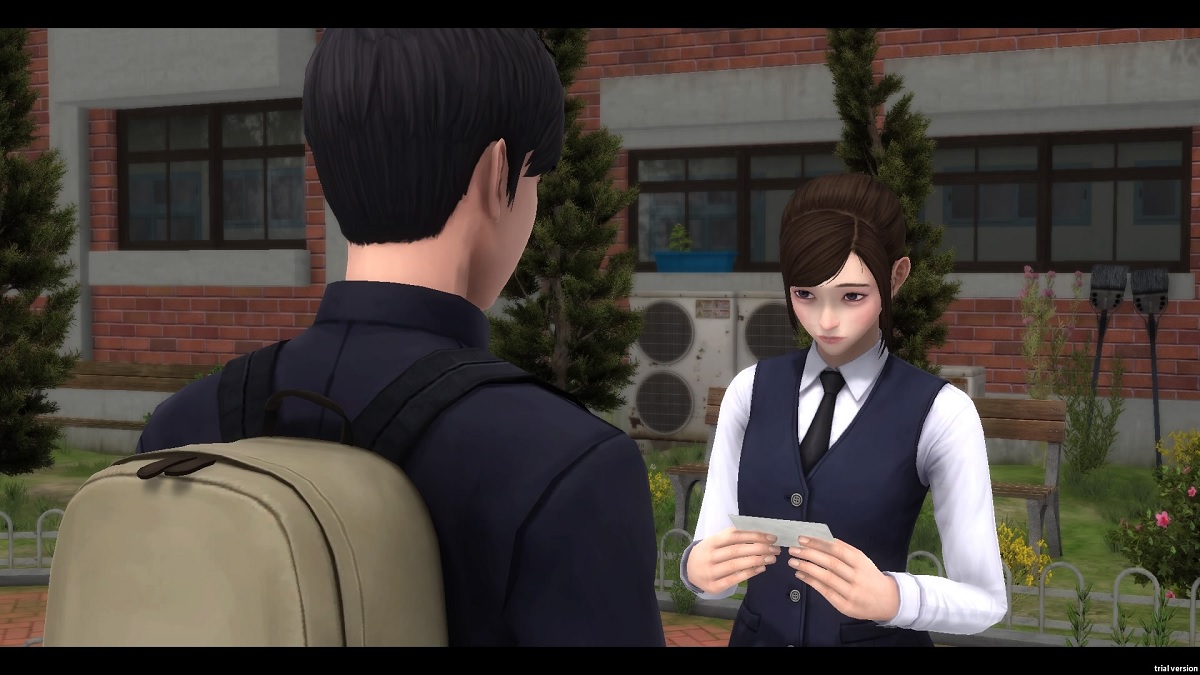 Two students talking in White Day: A Labyrinth Named School