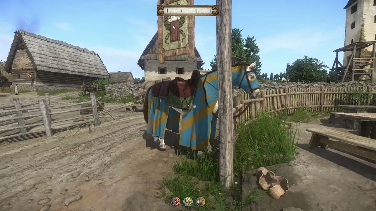 Fully equipped horse in Kingdom Come: Deliverance