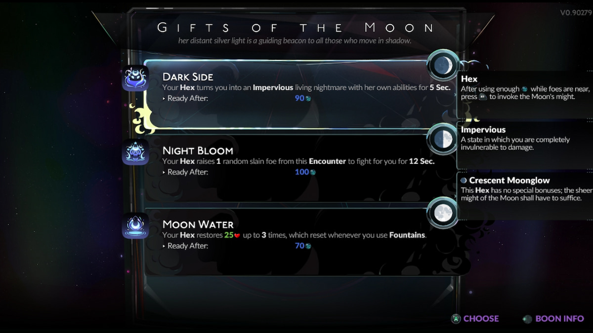 gift of the moon seline boon in hades 2