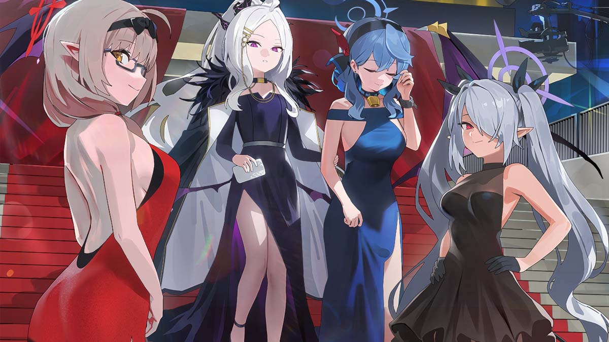 Blue Archive characters are wearing night dresses