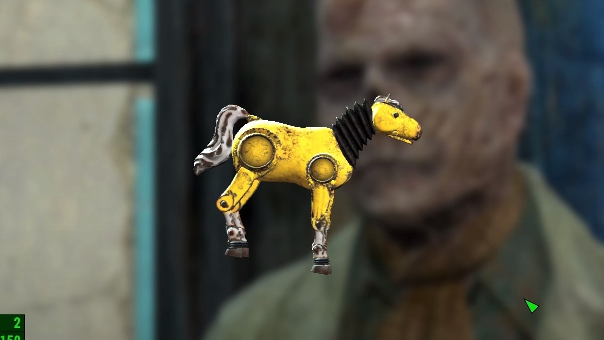 A toy horse from Fallout 4