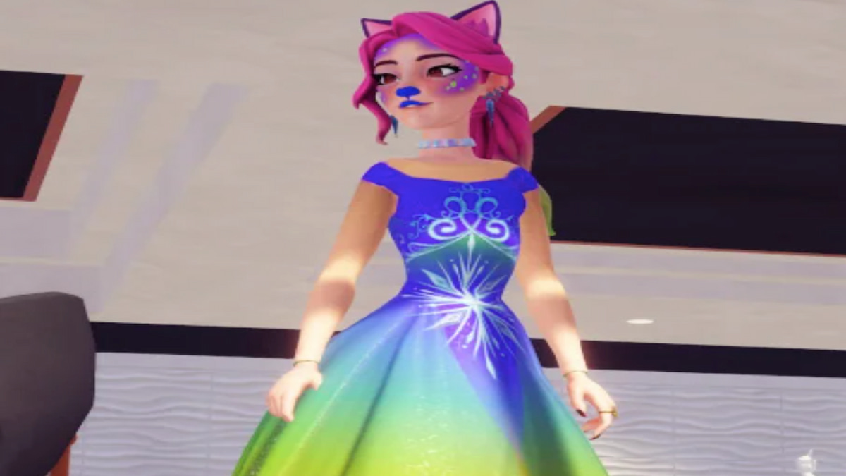 Rainbow Fox Dress touch of magic designs in Disney Dreamlight Valley