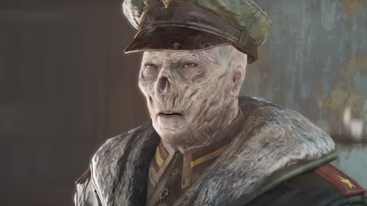 A Ghoul talking in Fallout 4
