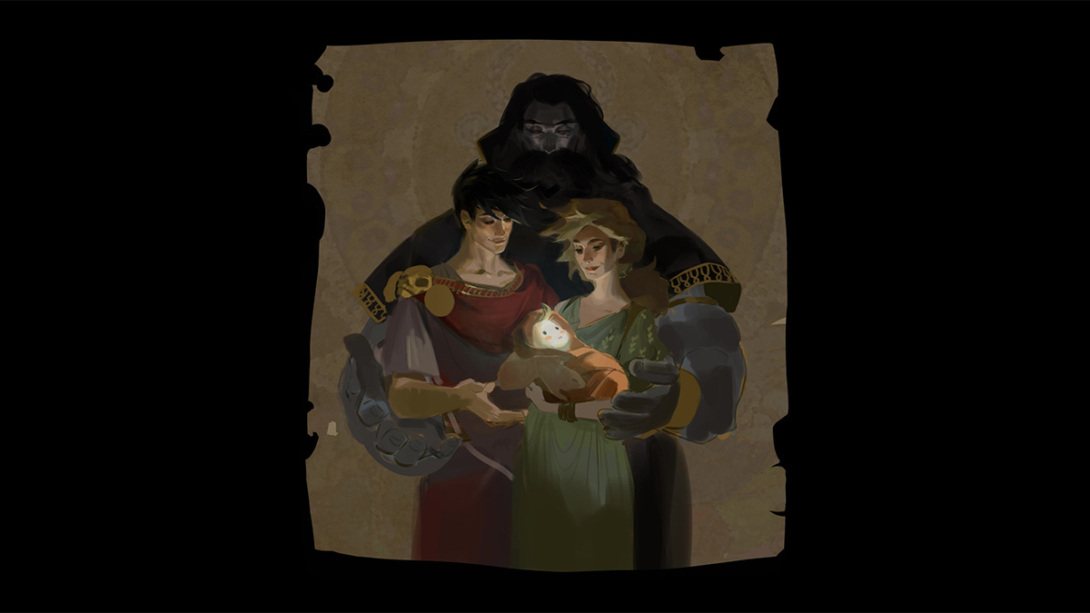 The Hades family portait in Hades 2
