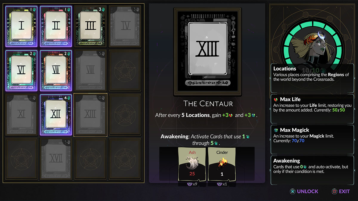 The Centaur Arcana Card in Hades 2