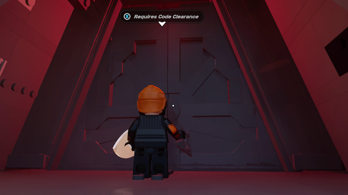 Imperial Bunker door with prompt to get Code Clearance