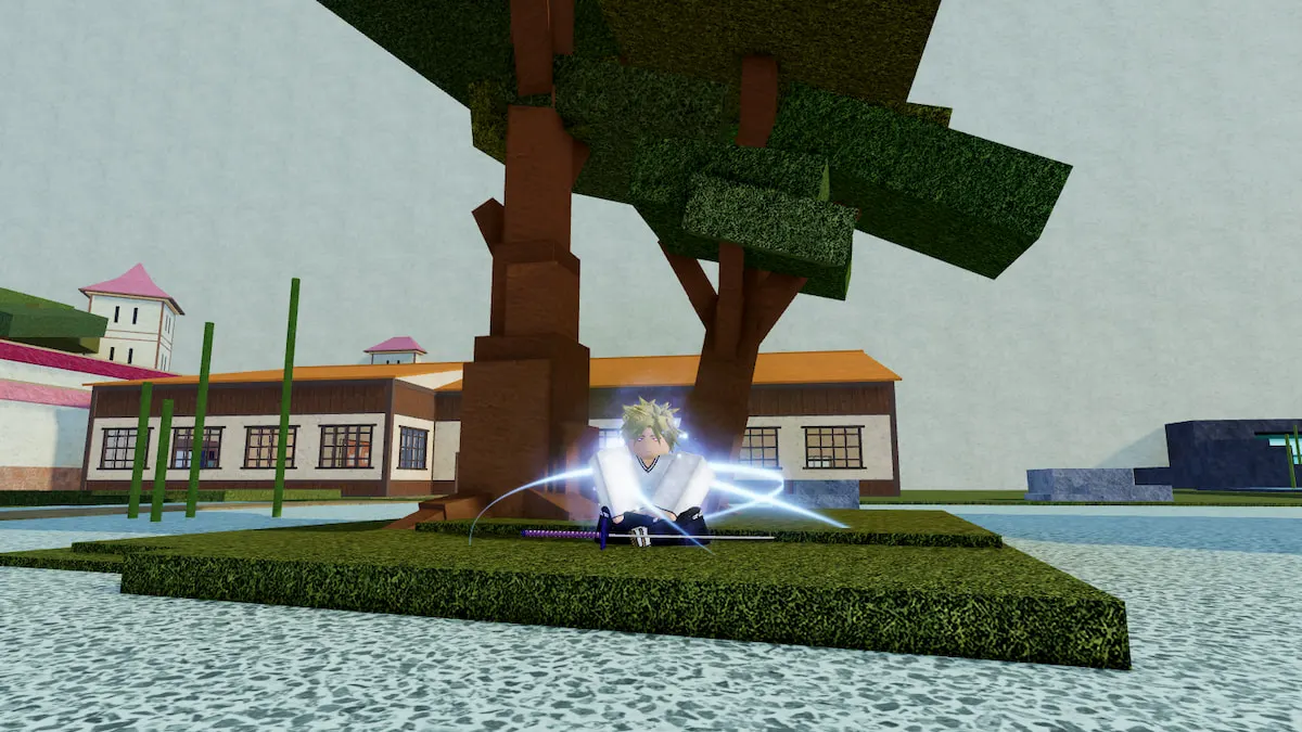 Soul Reaper player meditating to listen to their Shikai spirit in Type Soul Roblox