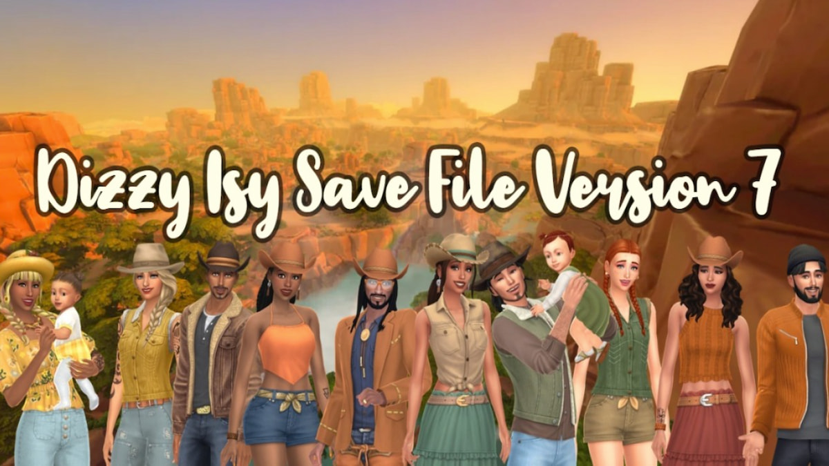 Dizzy Isy Save File promo image, custom characters in Chestnut Ridge for Sims 4