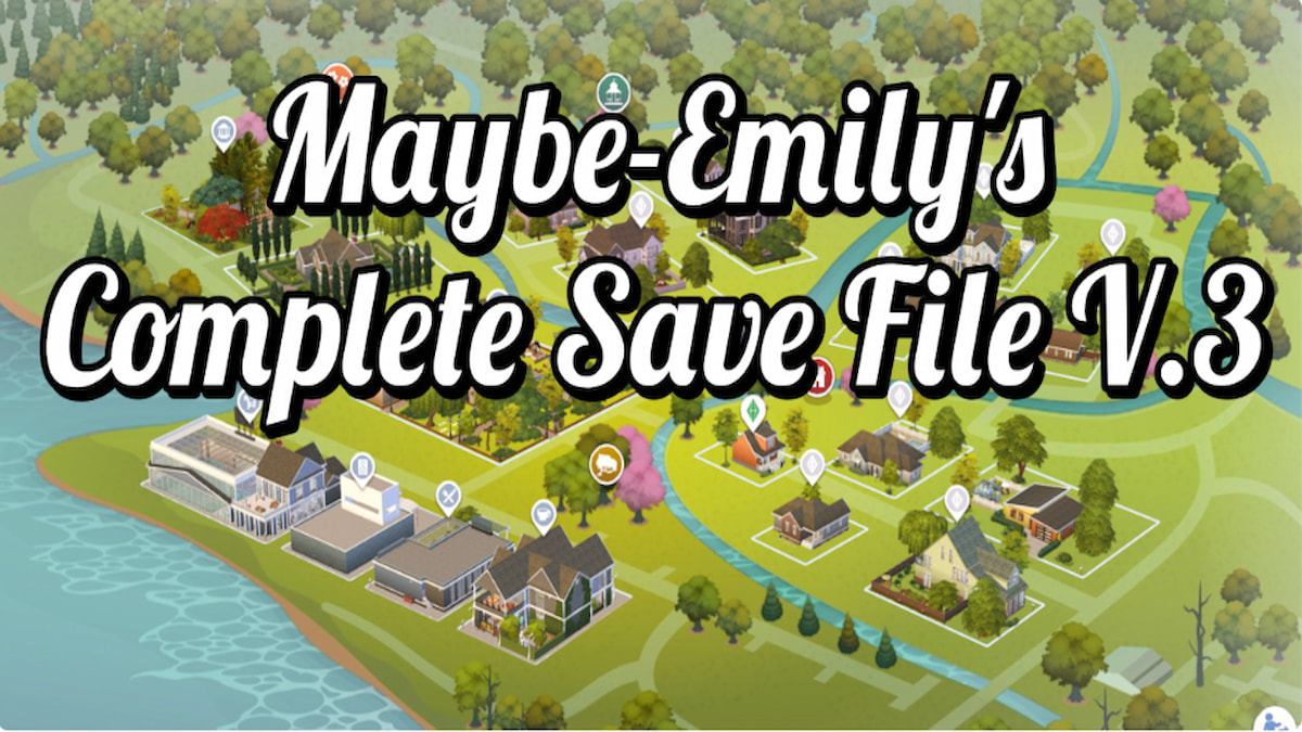 Maybe-Emily's complete save cover of Willow Creek in Sims 4