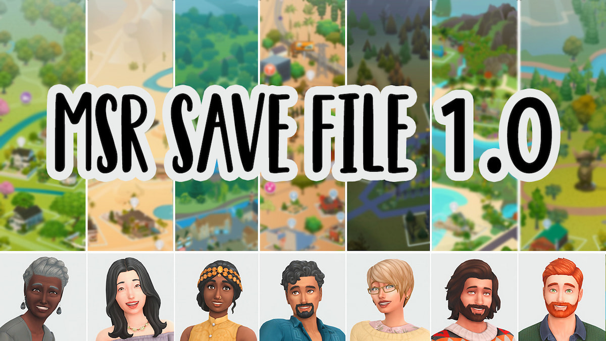 Mssimsreno Save File Cover mit og Townies für Sims 4