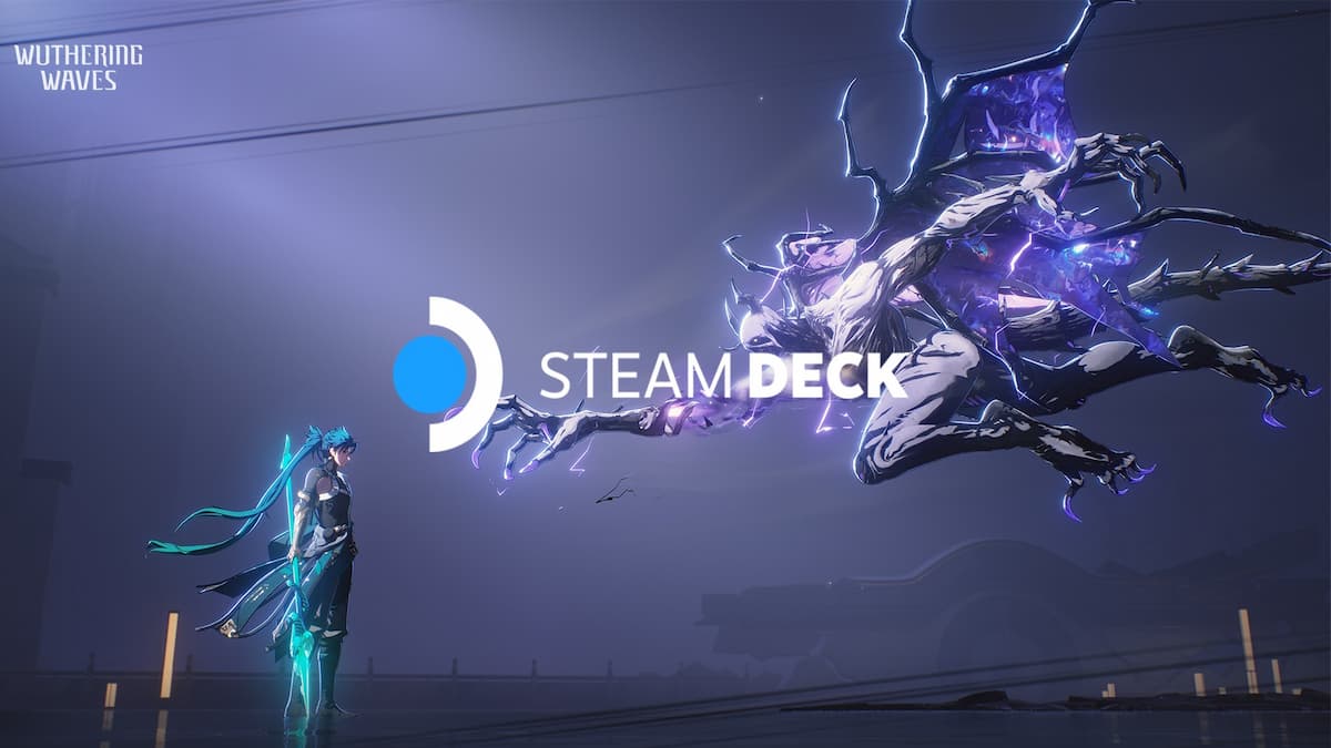 Wuthering Waves with Steam Deck logo on it