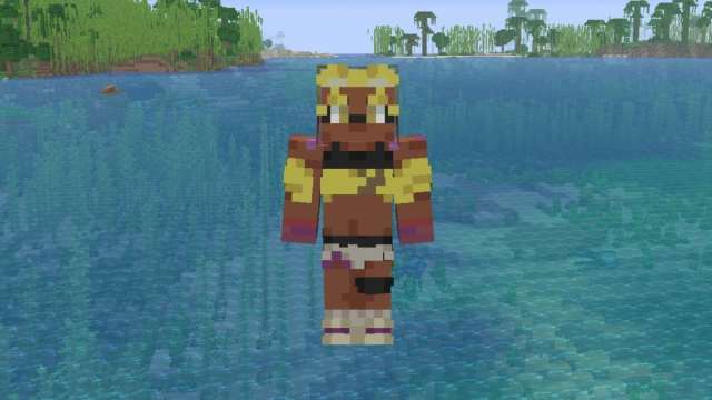 A Minecraft Skin of Frye from Splatoon Raiders designed by fatfishy