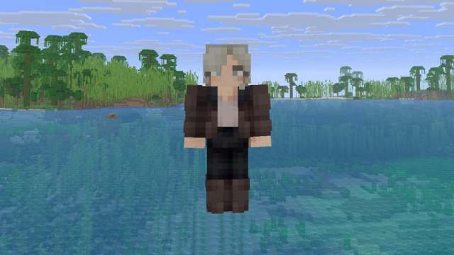 A Minecraft skin of Grace Ashcroft from Resident Evil Requiem designed by Sparrower