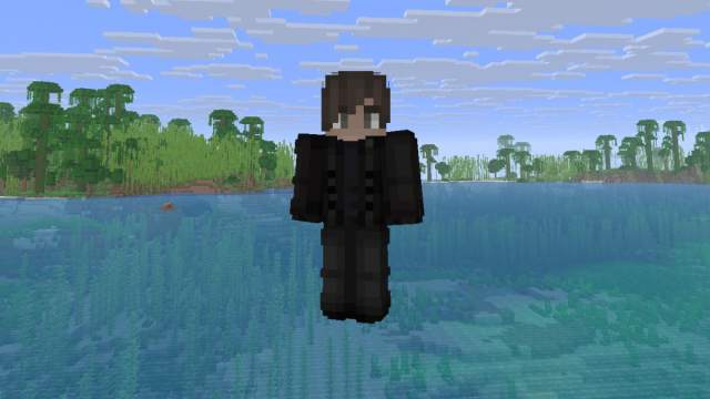 A Minecraft skin of Leon Kennedy from Resident Evil Requiem designed by Watermelon