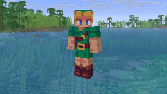 A Minecraft skin of Link from the Legend of Zelda: Ocarina of Time by strawbrysage