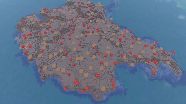 A Minecraft Mushroom Island
