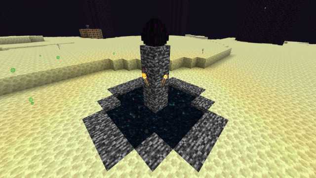 An End Gateway in Minecraft