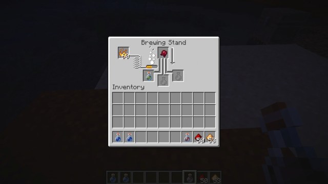 The Potion of Harming crafting recipe in Minecraft