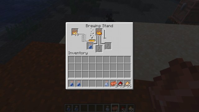 The recipe for a Minecraft Potion of Strength