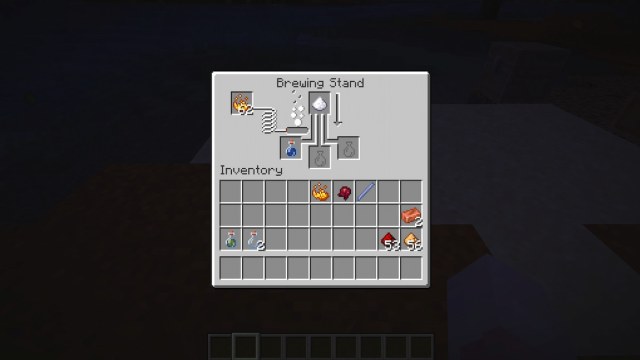 The Minecraft crafting recipe for a Potion of Swiftness