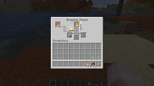 The Minecraft brewing stand recipe for a Potion of Water Breathing
