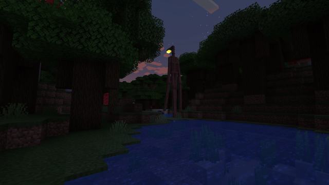 A Sirenhead monster in Minecraft