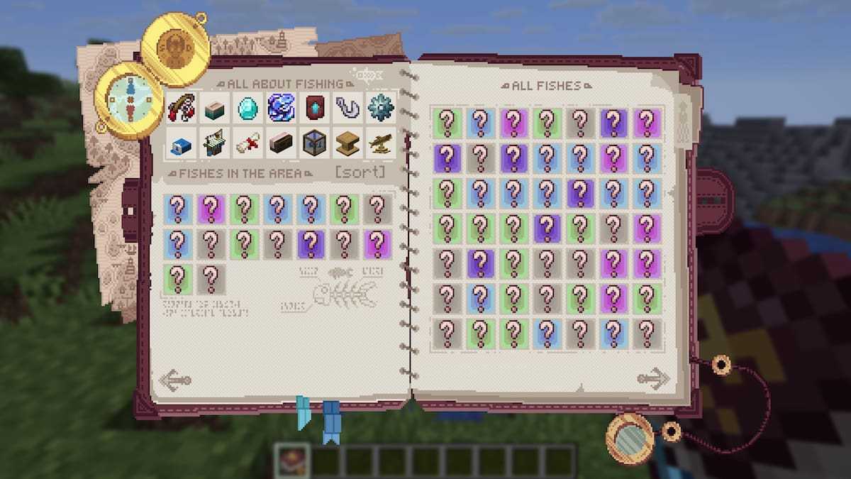 Looking through the Starcatcher Guidebook in the Minecraft Starcatcher mod