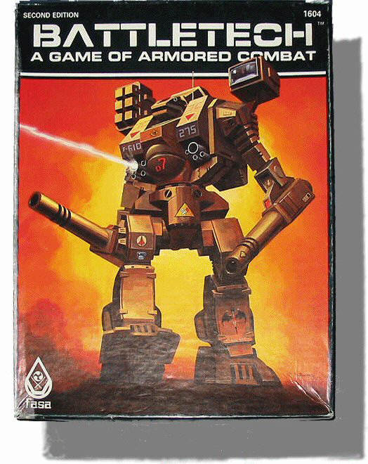 box art from old Battletech tabletop game