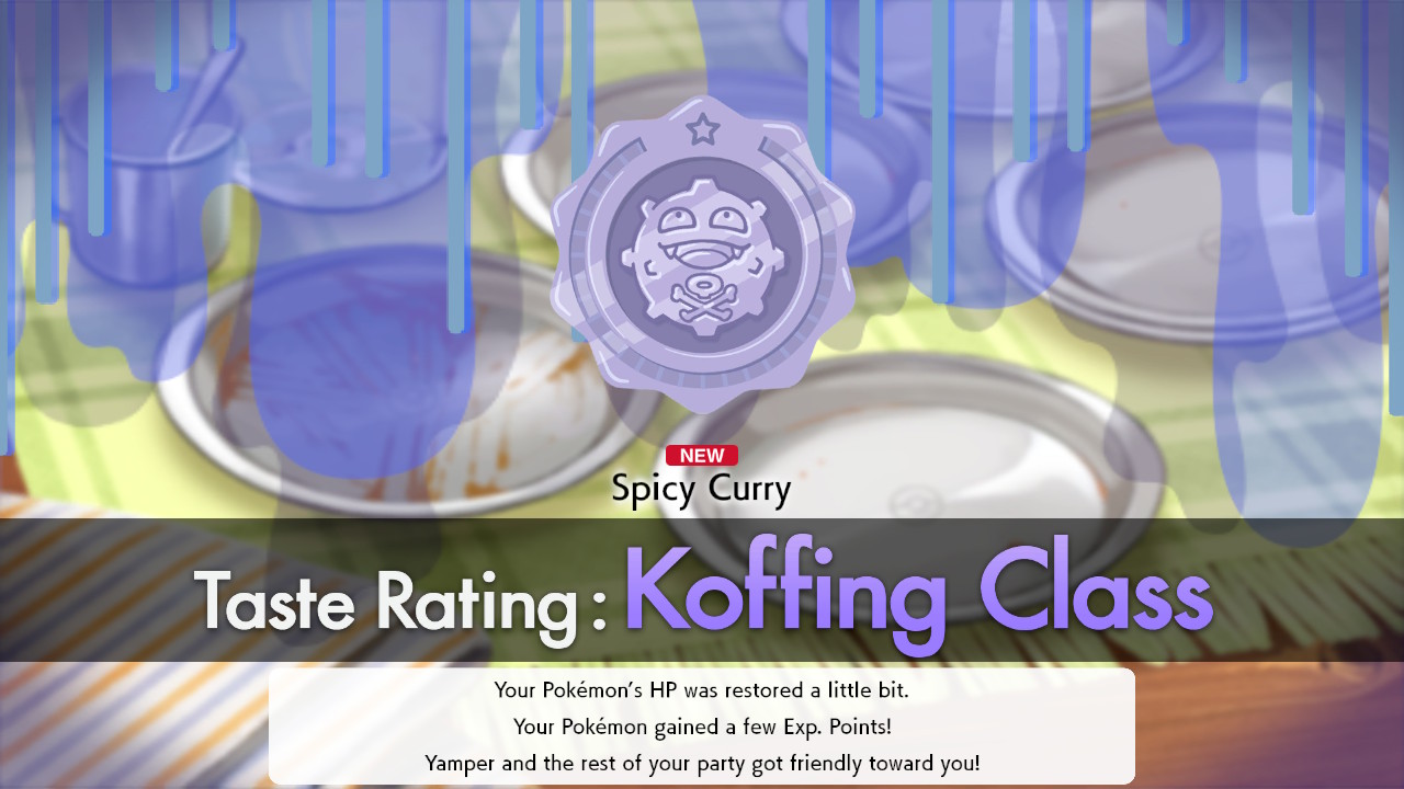 Pokemon Sword and Shield curry rating for Koffing Class.