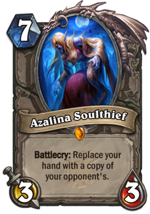 Azalina Soulthief from new Hearthstone expansion The Witchwood