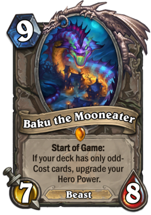 Baku the Mooneater card from Hearthstone The Witchwood