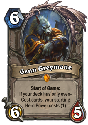 Genn Greymane card from Hearthstone Witchwood