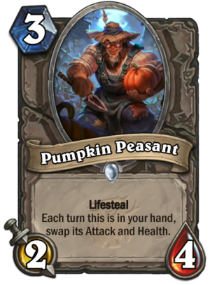 Pumpkin Peasant card in Hearthstone Witchwood