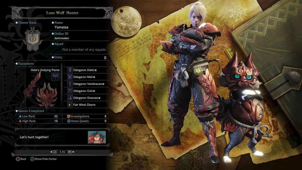 Monster Hunter World guild cards display all sorts of useful info 