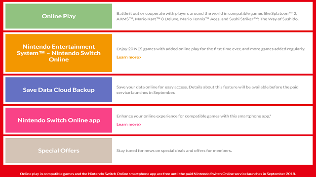 Nintendo Switch Online launches September 18